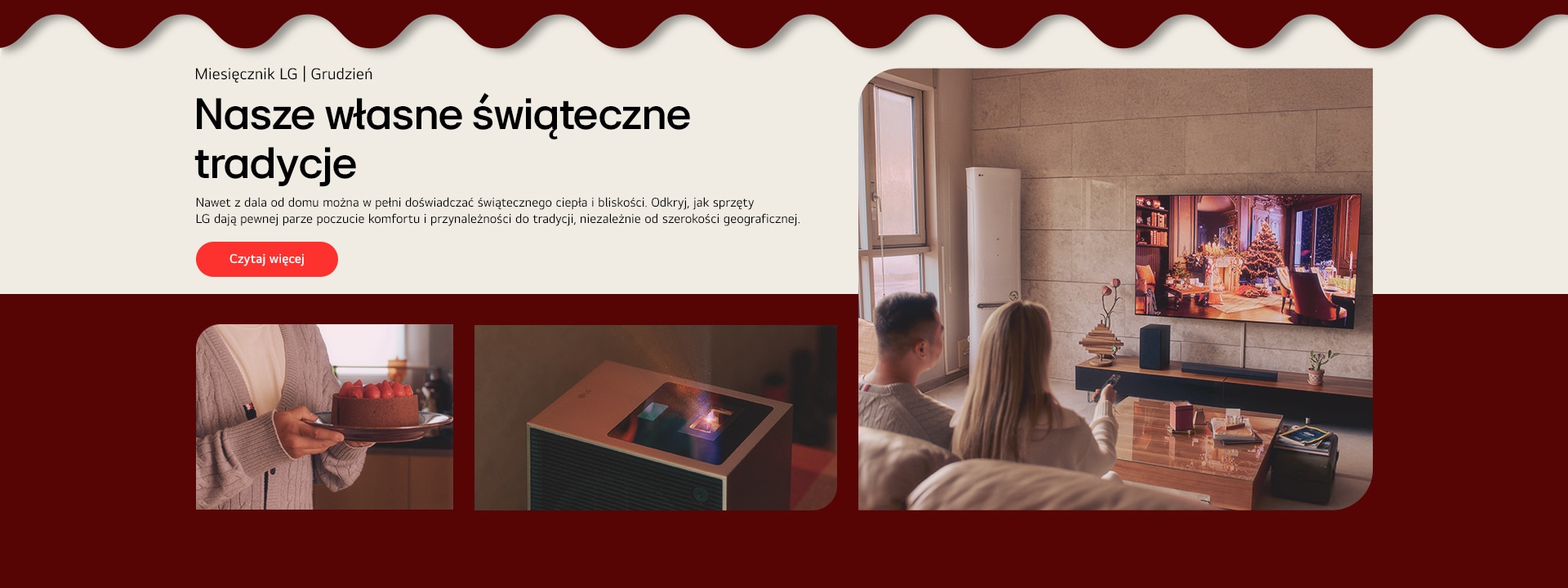 Zdjęcia przedstawiające sprzęt AGD marki LG	