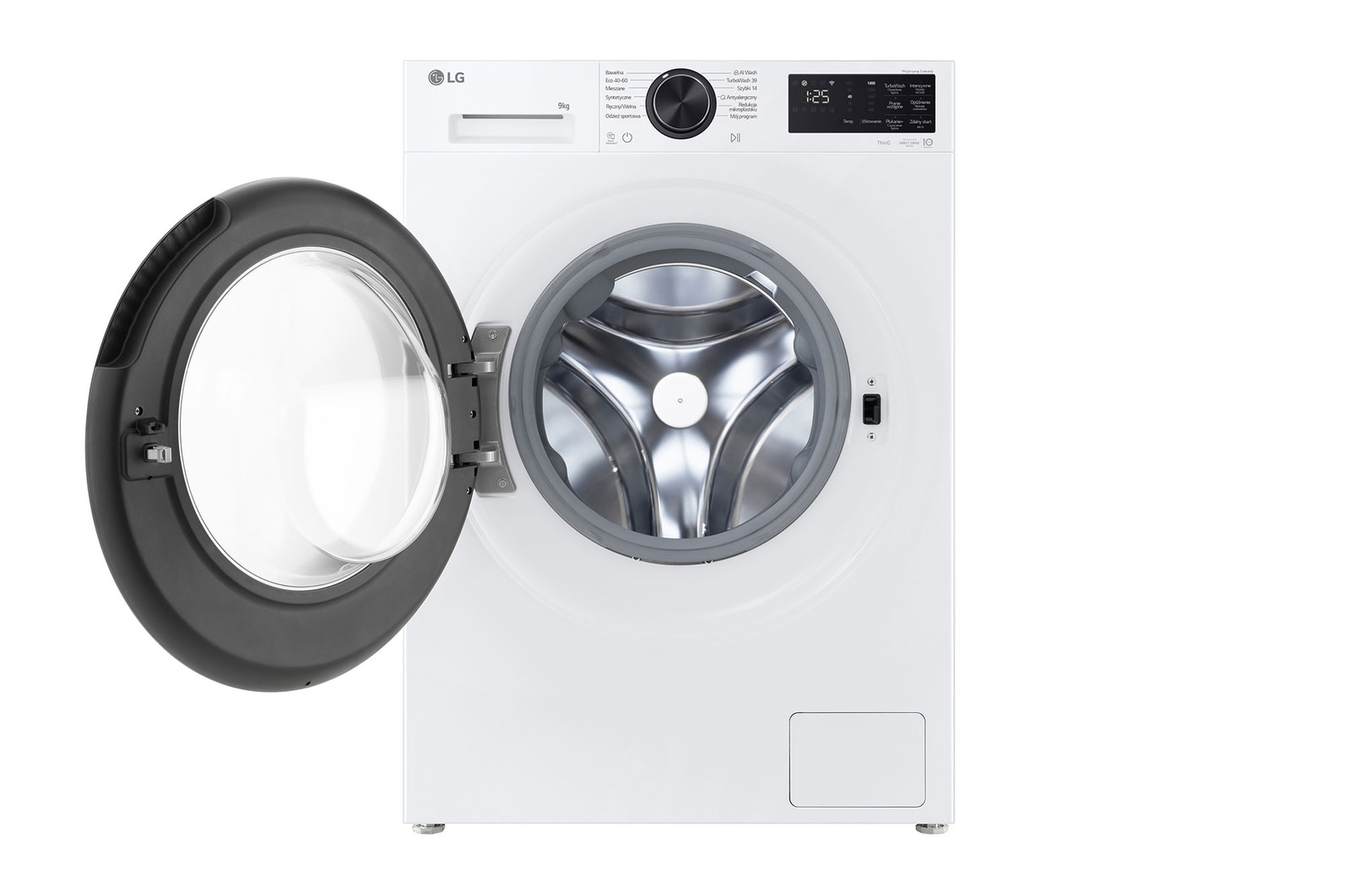 Front open view of LG front load washing machine