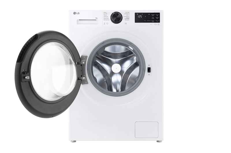Front open view of LG front load washing machine
