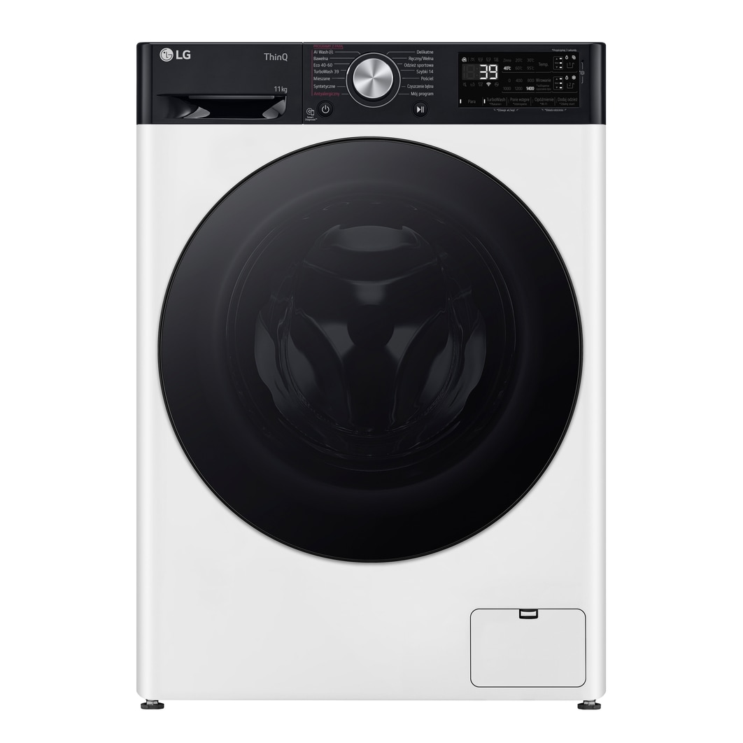 LG Zestaw pralka + suszarka LG | Programy antyalergiczne| 11 / 9 kg | AIDD™ | ThinQ™ | Smart pairing | Biały, czarny panel, F4W11-RH90P.BUNDLE
