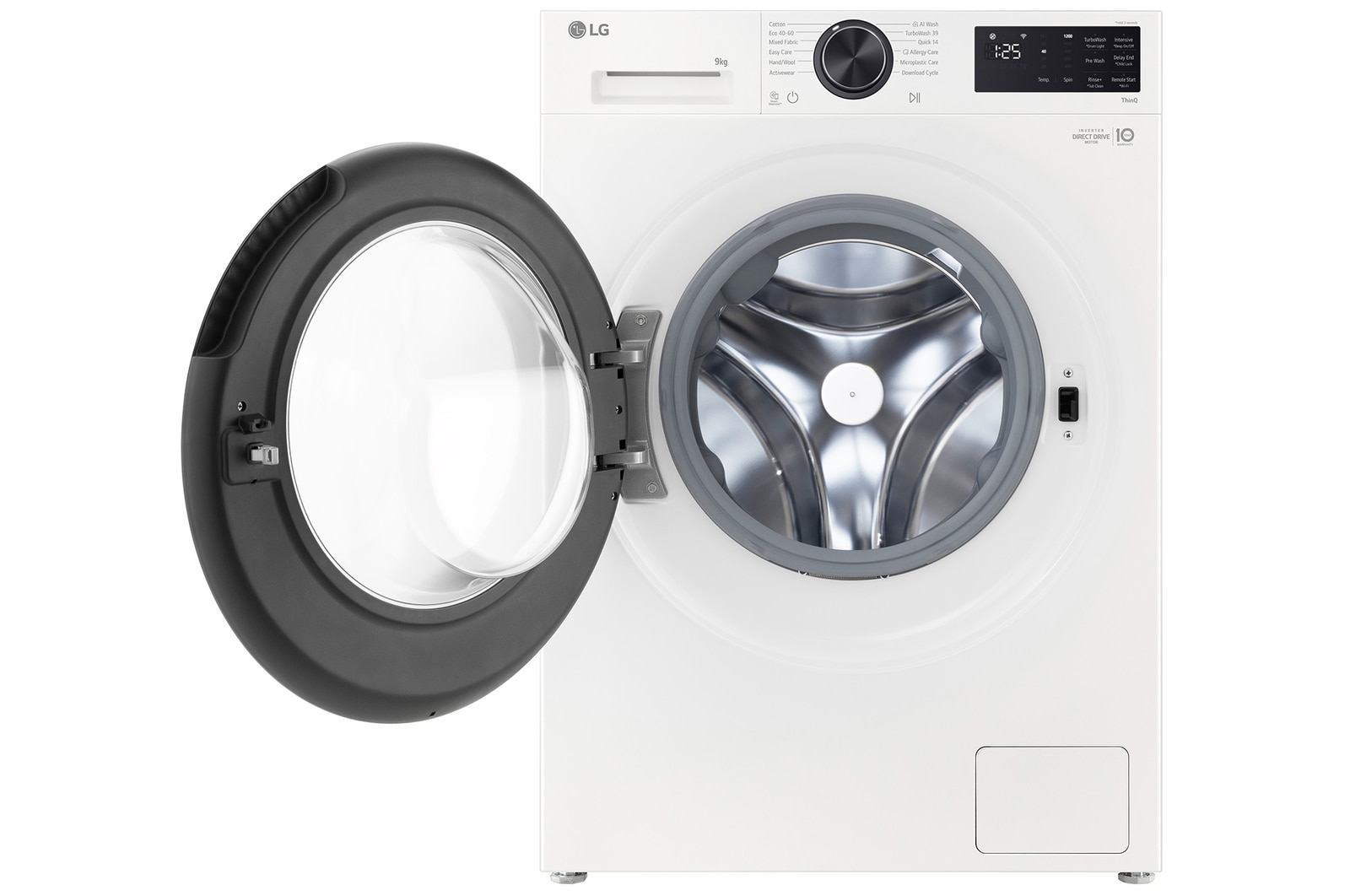 Front open view of LG front load washing machine