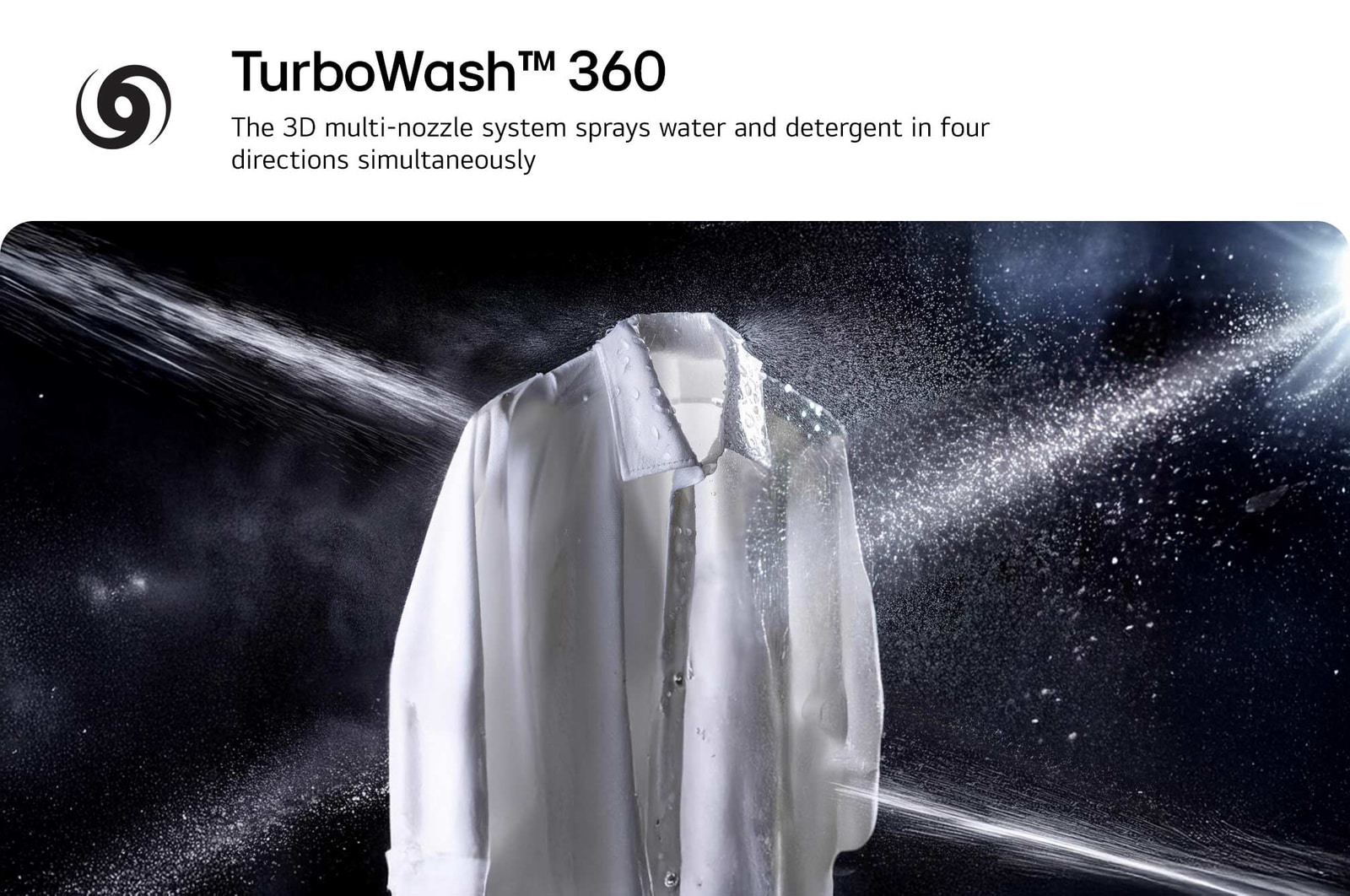 An image of spraying water onto shirts with four jets spray