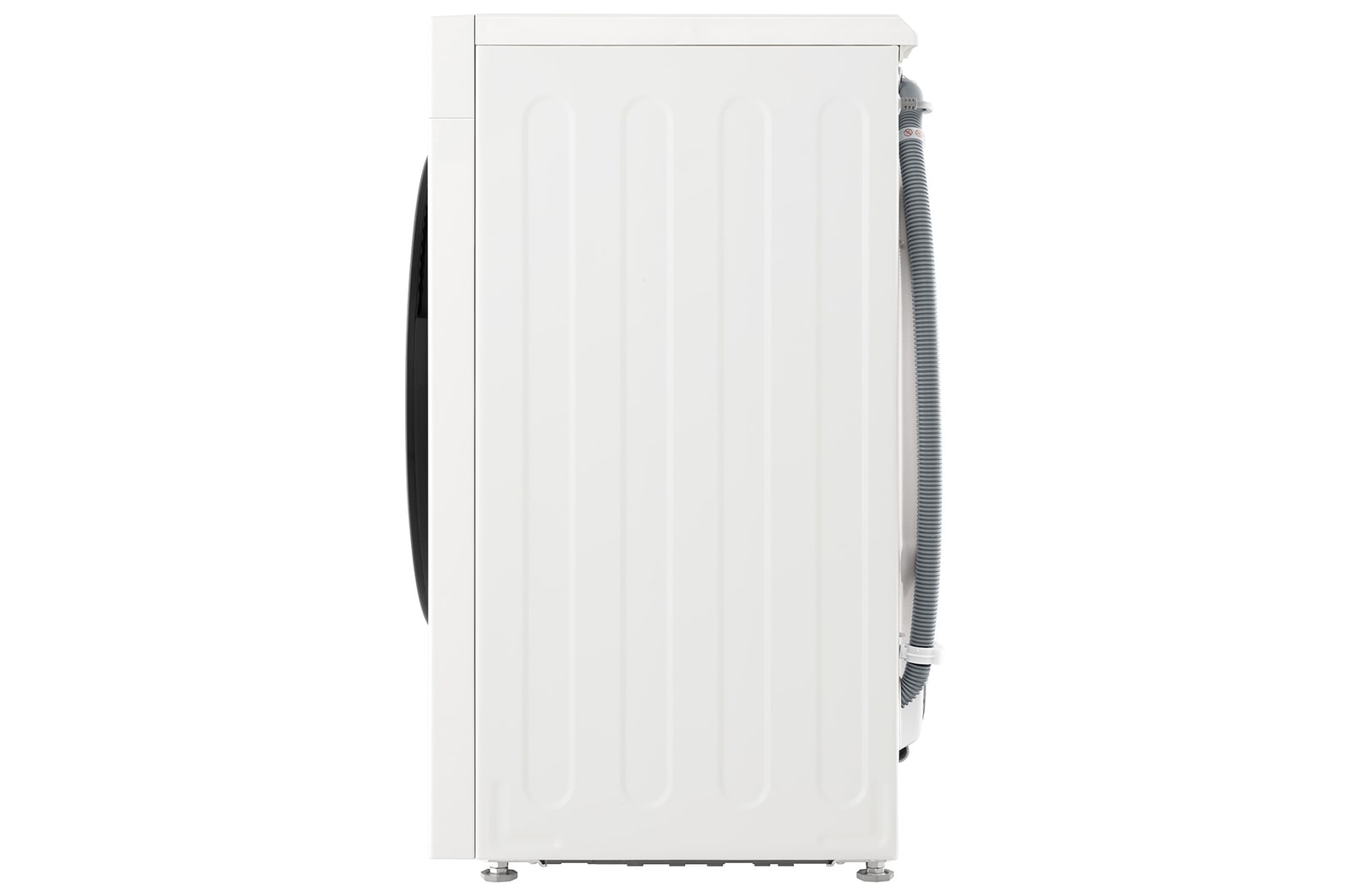 Side view of LG washer dryer combo