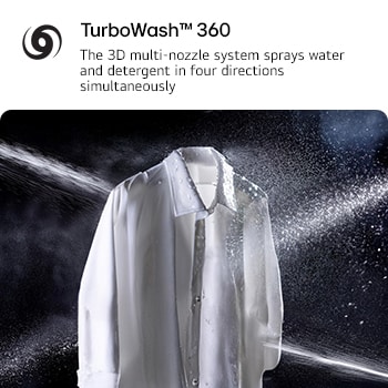 An image of spraying water onto shirts with four jets spray