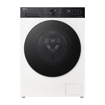 Front view of 9kg Front Loading Washing Machine White - Energy Saving, AI DD, Auto Dispense F2X50S9THB