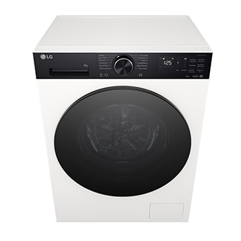 An image showing a washing machine in the living room with an A rating for energy efficiency next to it, consuming 30% less electricity