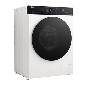 Interior shot featuring LG front load washing machine