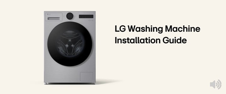 Film przedstawiający instrukcję instalacji pralki LG.	