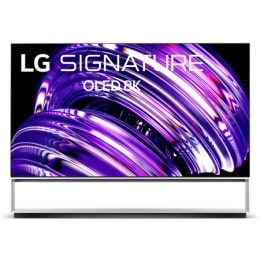 Znajduje się tam sześć przycisków. Pierwszy z nich, &quot;LG SIGNATURE OLED 8K&quot;, odsyła do strony szczegółów produktu Z2, a drugi, &quot;LG OLED Evo&quot;, odsyła do strony szczegółów produktu G2.