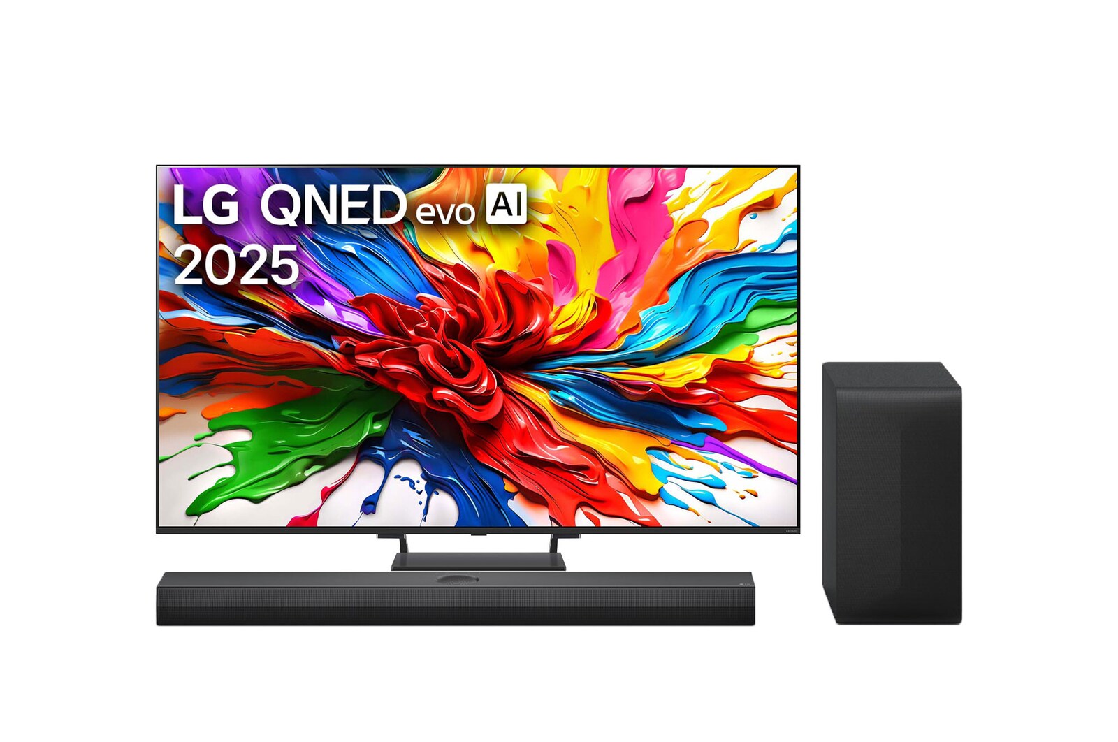 Front view of Oferta w zestawie: 85" QNED evo AI + soundbar S70TY 85QD93-70TY.BUNDLE
