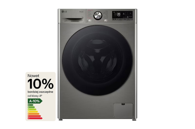 LG Pralka LG Vivace | R700 | srebrna | slim 9 kg | 1200 rpm | Steam | TurboWash 360 | ThinQ | AIDD | F2W9S72YP, F2W9S72YP