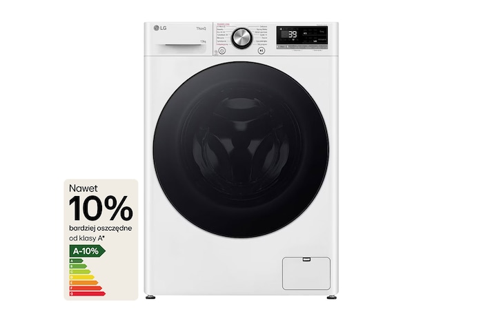 LG Pralka LG Vivace | R700 | biała | 13 kg | 1400 rpm | Steam | TurboWash 360 | ThinQ | AIDD | F4W1372YW, F4W1372YW