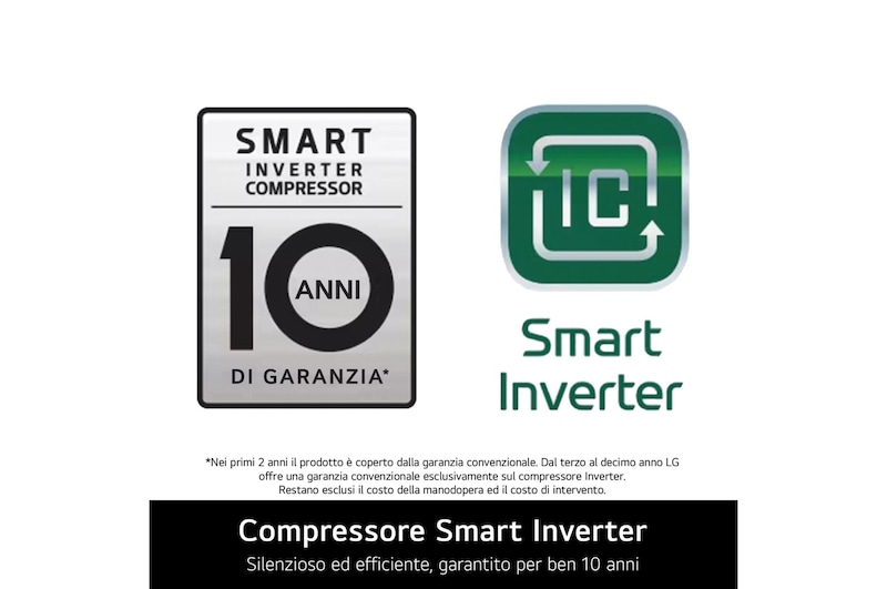 Garanzia 10 anni Smart Inverter Frigorifero gbbs726aev