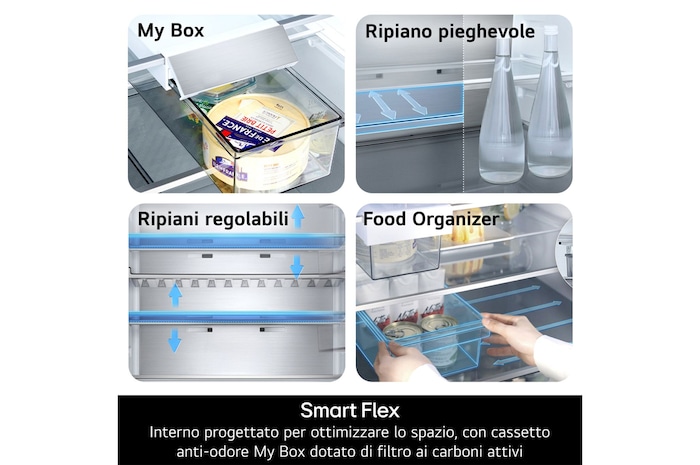 Dettagli Smart Flex frigorifero combinato LG GBBS726CEV