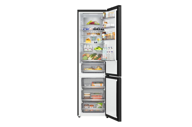 LG 375L Koel-vriescombinatie Zwart | NatureFRESH™ | DoorCooling+™ | LinearCooling™ |LG NL, GBBS726CEV
