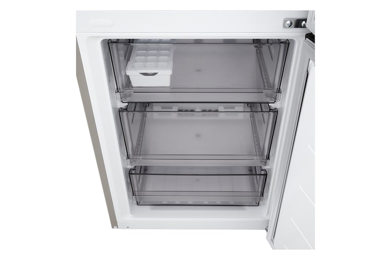 Lager aanzicht van LG-koelkast met vriesvak (gbbs726cpy)