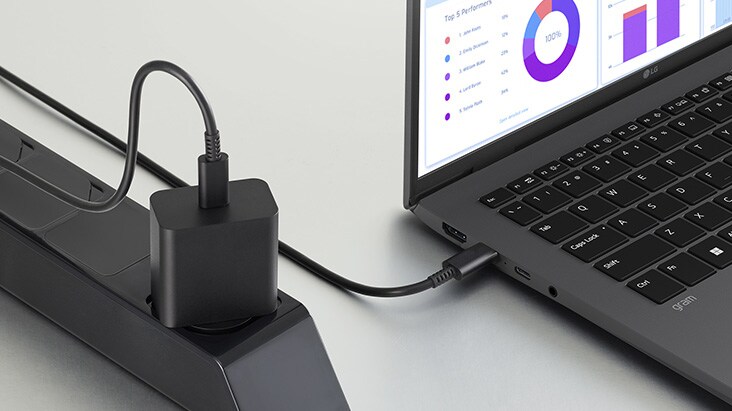 The smaller charger is connected to 14ZT90R.	