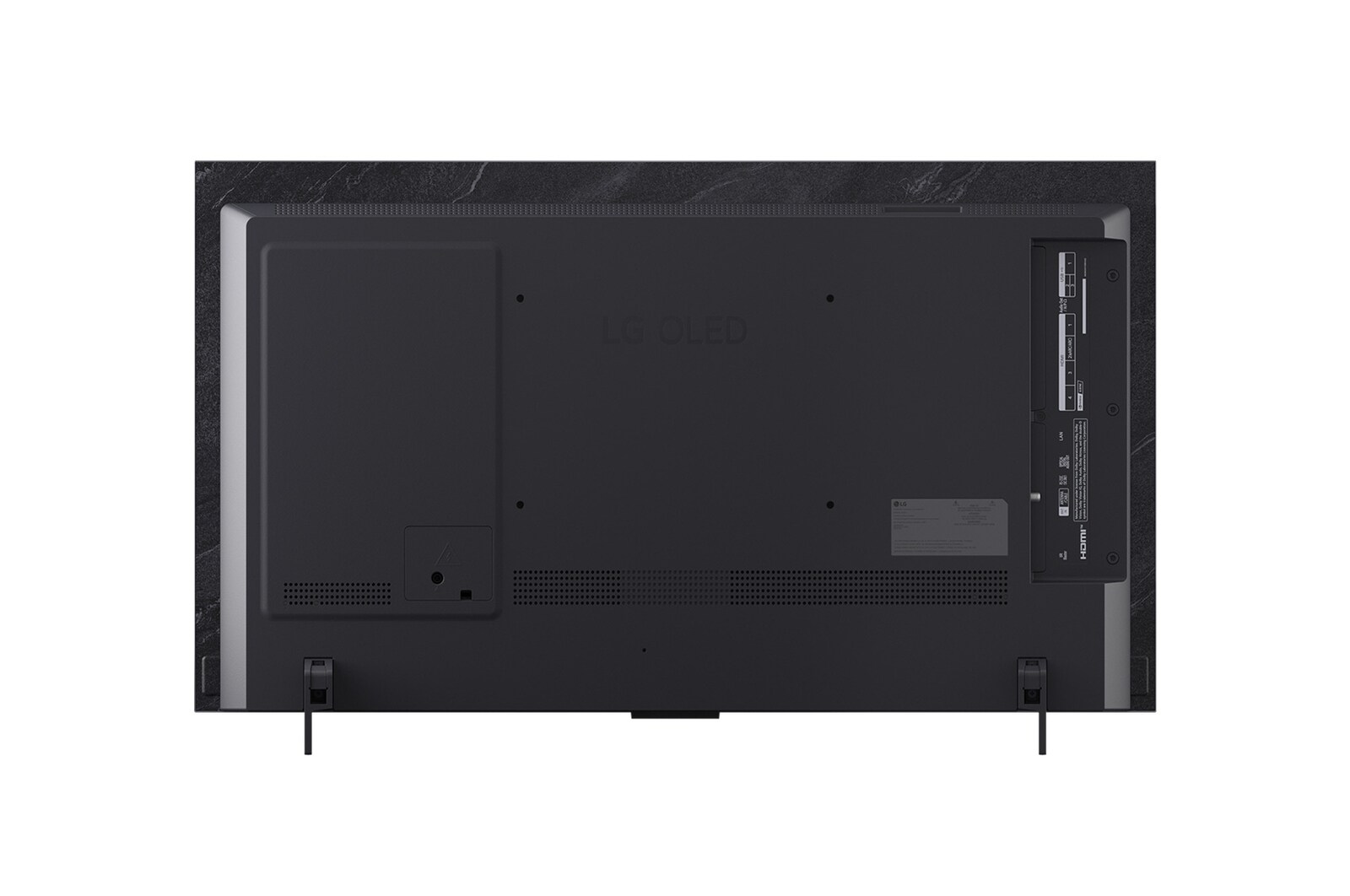 Vista posterior del televisor LG OLED evo AI C5 4K Smart TV.