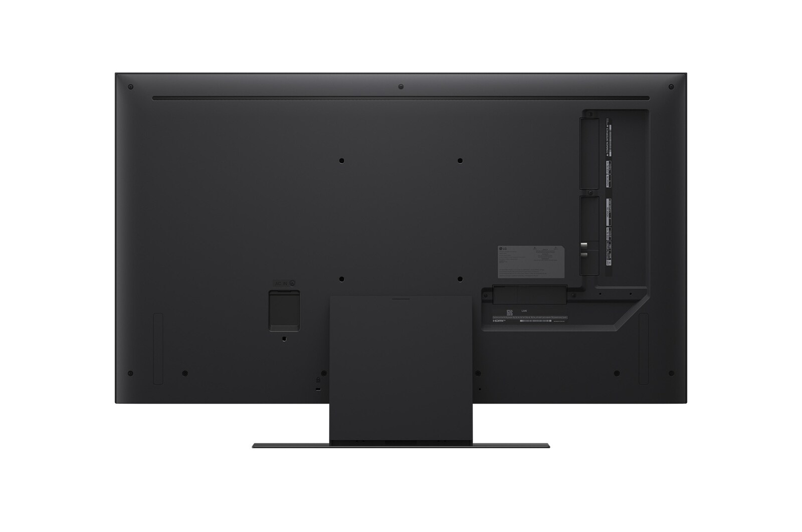 Rear view of LG QNED evo QNED85 TV