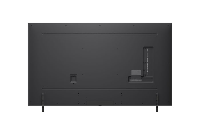 Vista trasera de un televisor LG QNED evo.