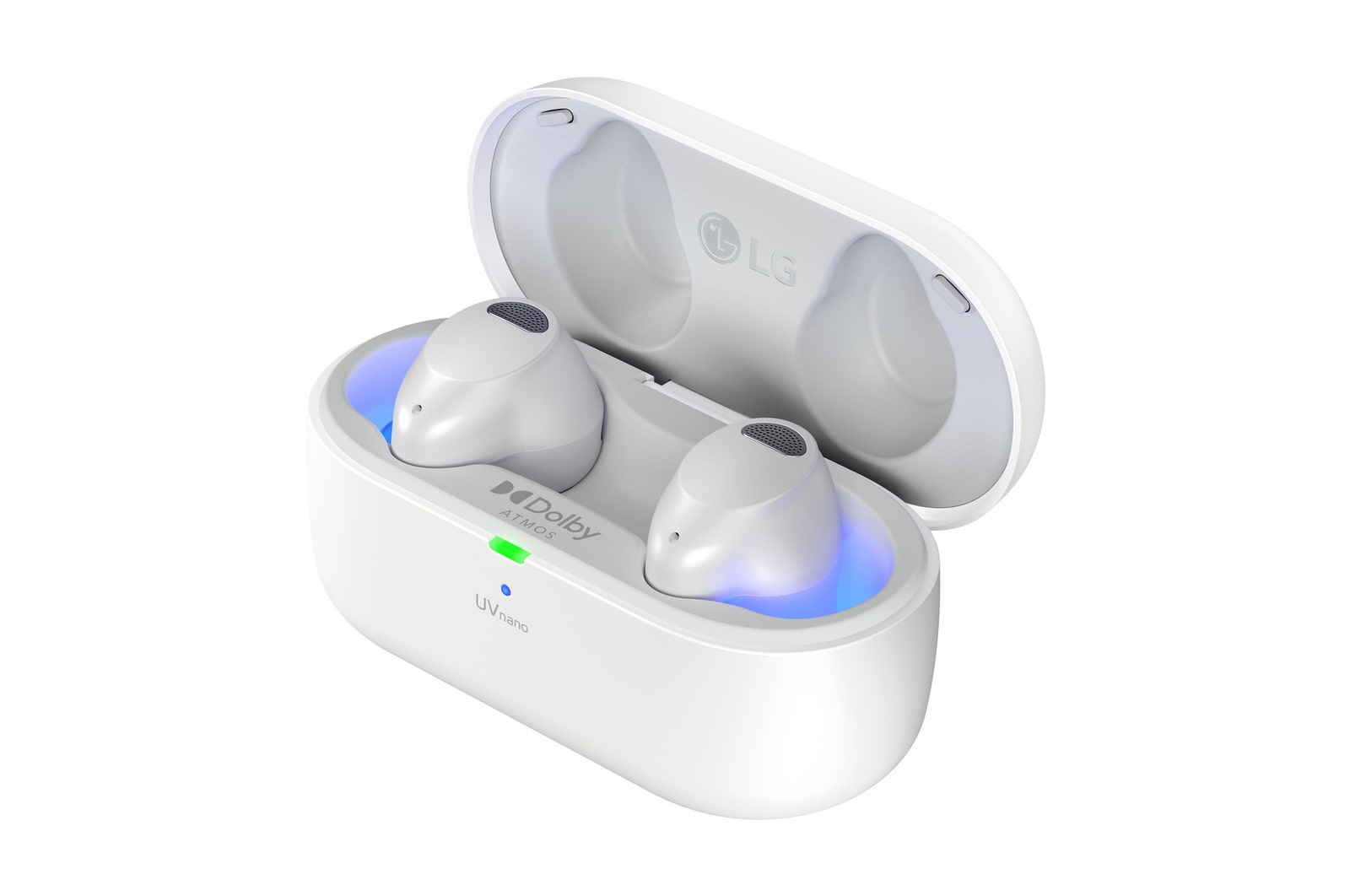LG Auriculares sem fios LG TONE Free TF90S, Dolby Atmos, ANC, UVnano™, Plug & Wireless, Multi Point & Multi Pair, TONE-T90S-White