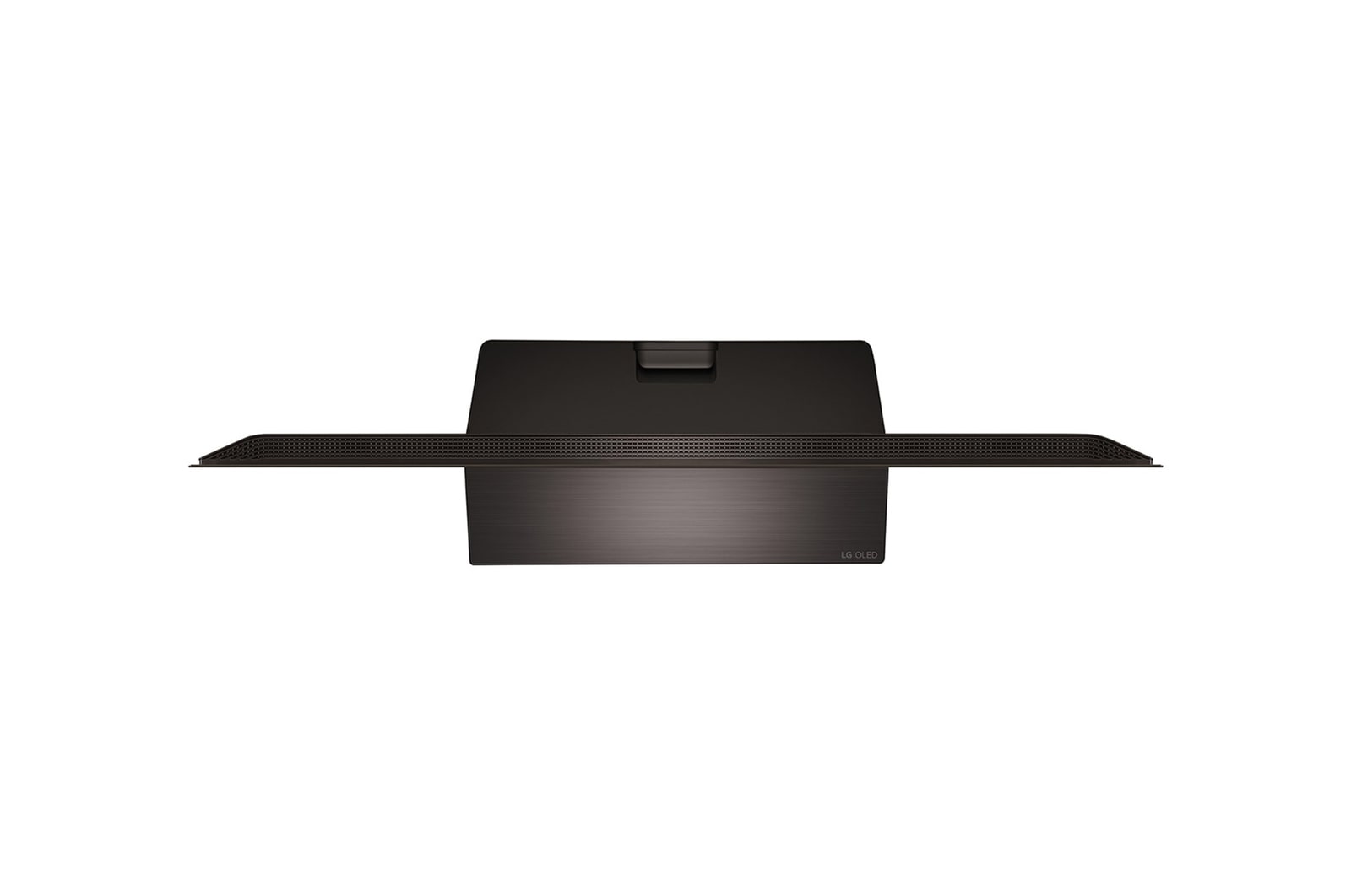 Vista inclinada de cima da LG OLED evo TV, OLED C4
