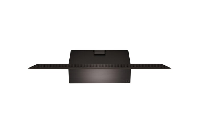 Vista inclinada de cima da LG OLED evo TV, OLED C4