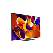 Vista lateral direita da LG OLED evo TV, OLED G4 na parede