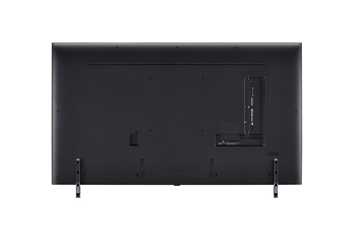 Vista traseira da LG QNED TV, QNED80