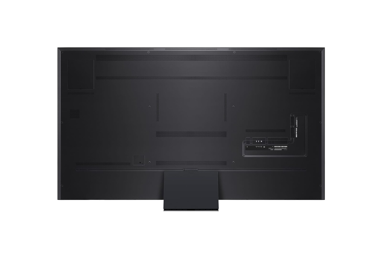 Vista traseira da LG QNED TV, QNED100