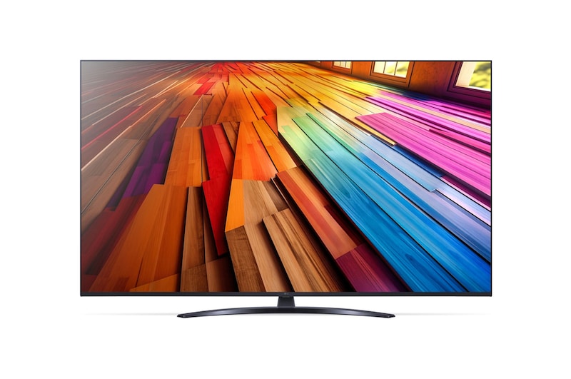 Vista frontal da LG UHD TV, UT80