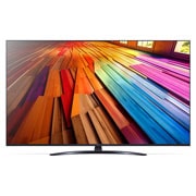 Vista frontal da LG UHD TV, UT80