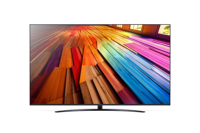 Vista frontal da LG UHD TV, UT80