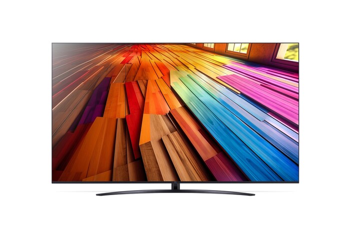 Vista frontal da LG UHD TV, UT80