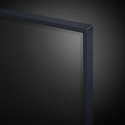 Imagem aproximada da borda superior da LG UHD TV, UT91