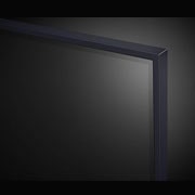 Imagem aproximada da borda superior da LG UHD TV, UT91