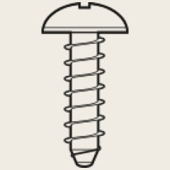 Ilustração de parafusos para madeira, 2 unidades.