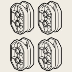 Ilustração dos suportes dos painéis superior e intermédio