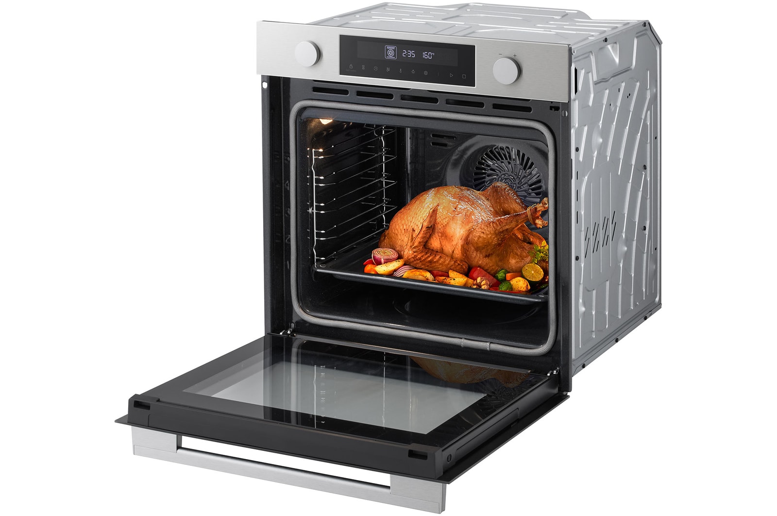 rightside view of lg ws5d7230s with food