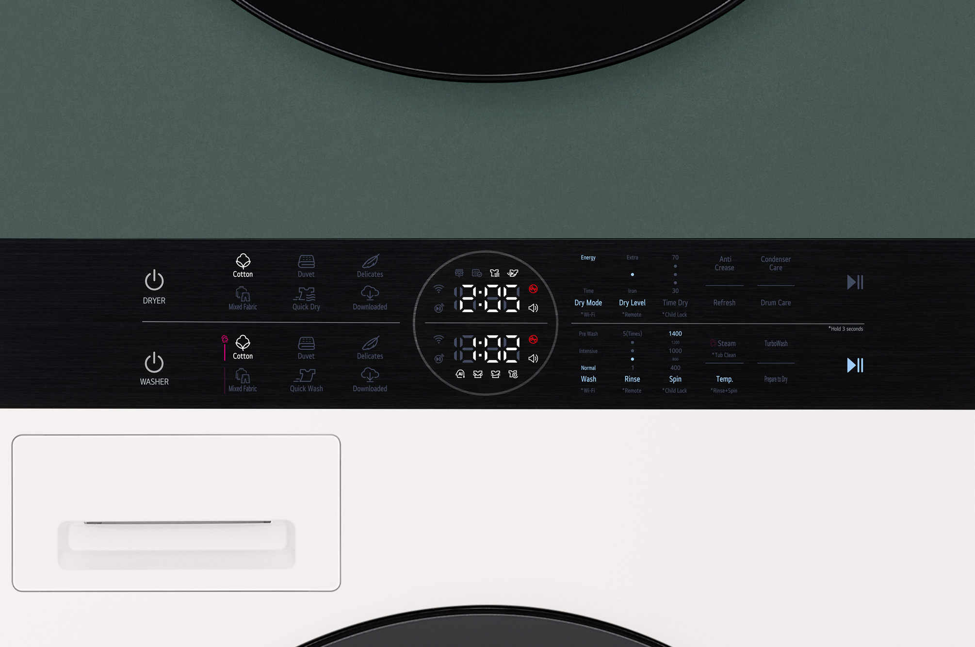 LG Máquina de Lavar e Secar LG WashTower Verde e Bege, WT1210EGF