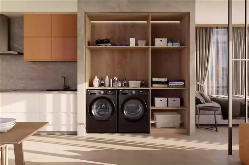 LG Máquina de Lavar e Secar LG WashTower Verde e Bege, WT1210EGF