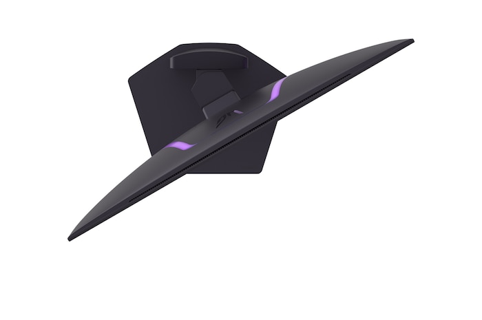 Vista superior do monitor com inclinação -30 graus