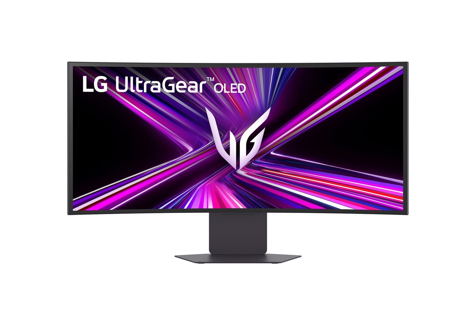 front view of the monitor with the stand down