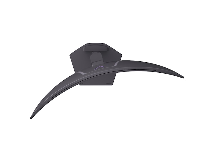 side view of a tilted monitor