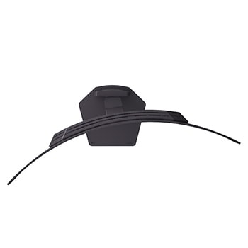 side view of a tilted monitor