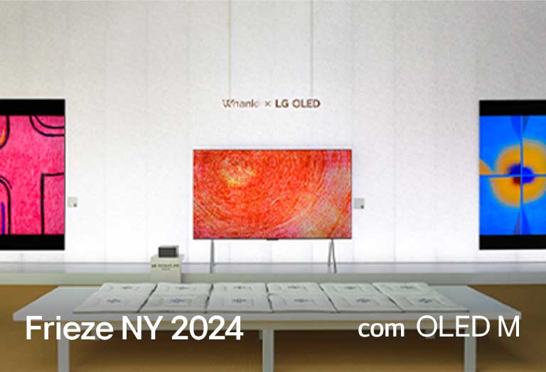 Obra de arte exibida numa televisão OLED M.