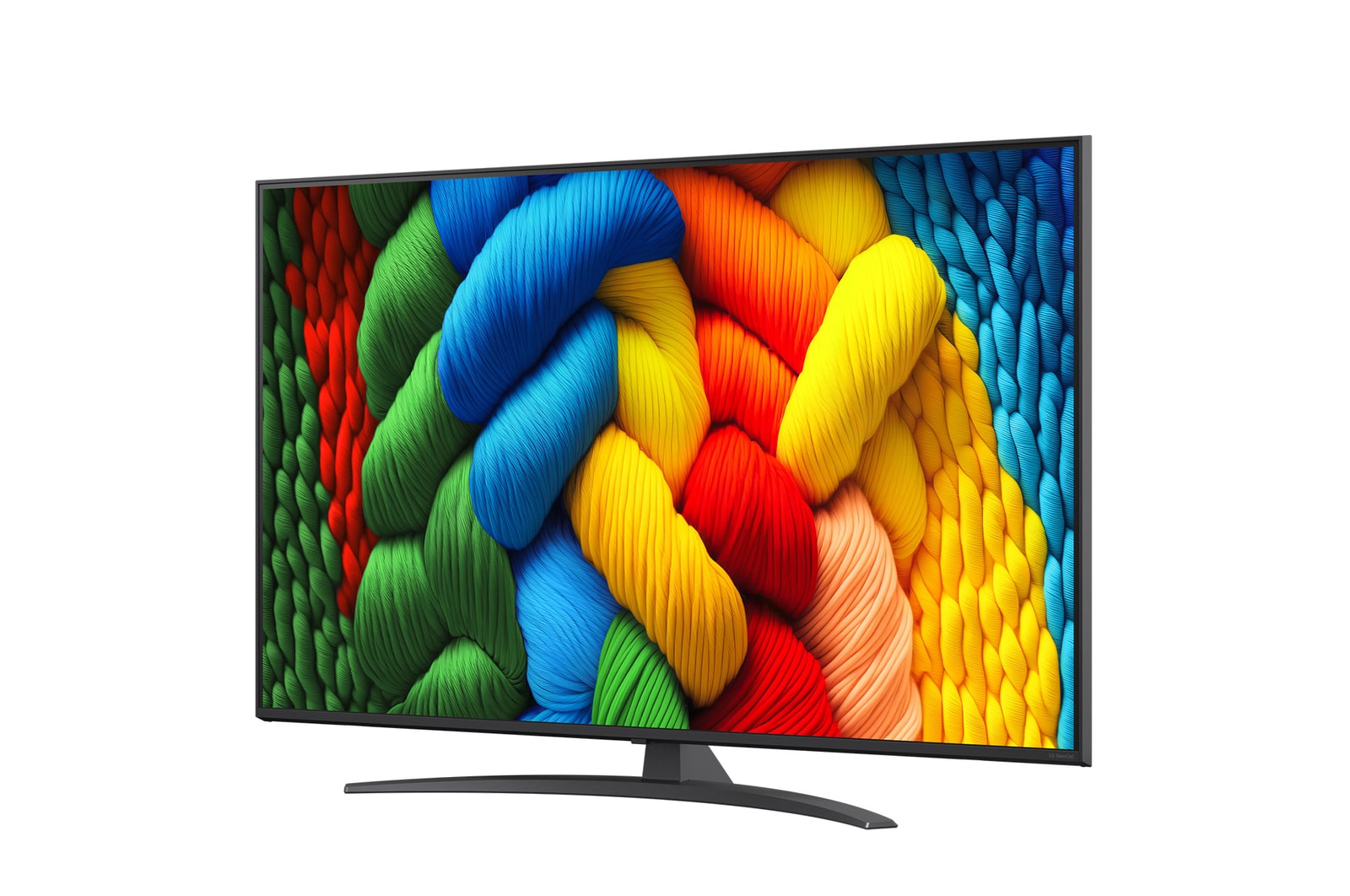 O processador alpha 7 IA de 8.ª geração acende a amarelo e raios coloridos de luz saem do mesmo. O título fala sobre como o processador entrega qualidade 4K, cores impressionantes e luminosidade.