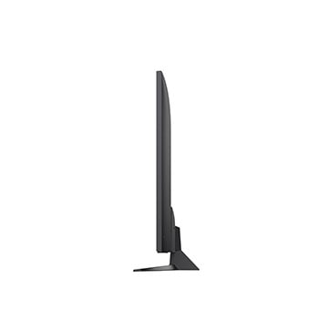 Ecrã de um LG TV com um AI Magic Remote em primeiro plano. O botão de AI está destacado e um balão de diálogo mostra o texto, a sugerir um filme de que gosto. No ecrã, vemos o ícone do utilizador E, indicando como o AI Voice ID foi capaz de identificar o utilizador e dar recomendações personalizadas apenas com base na sua voz.