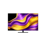 Vista frontal da Smart TV LG OLED evo AI G5 4K. O emblema “OLED número 1 do mundo há 12 anos” e o logótipo LG OLED evo AI 2025 estão no ecrã.