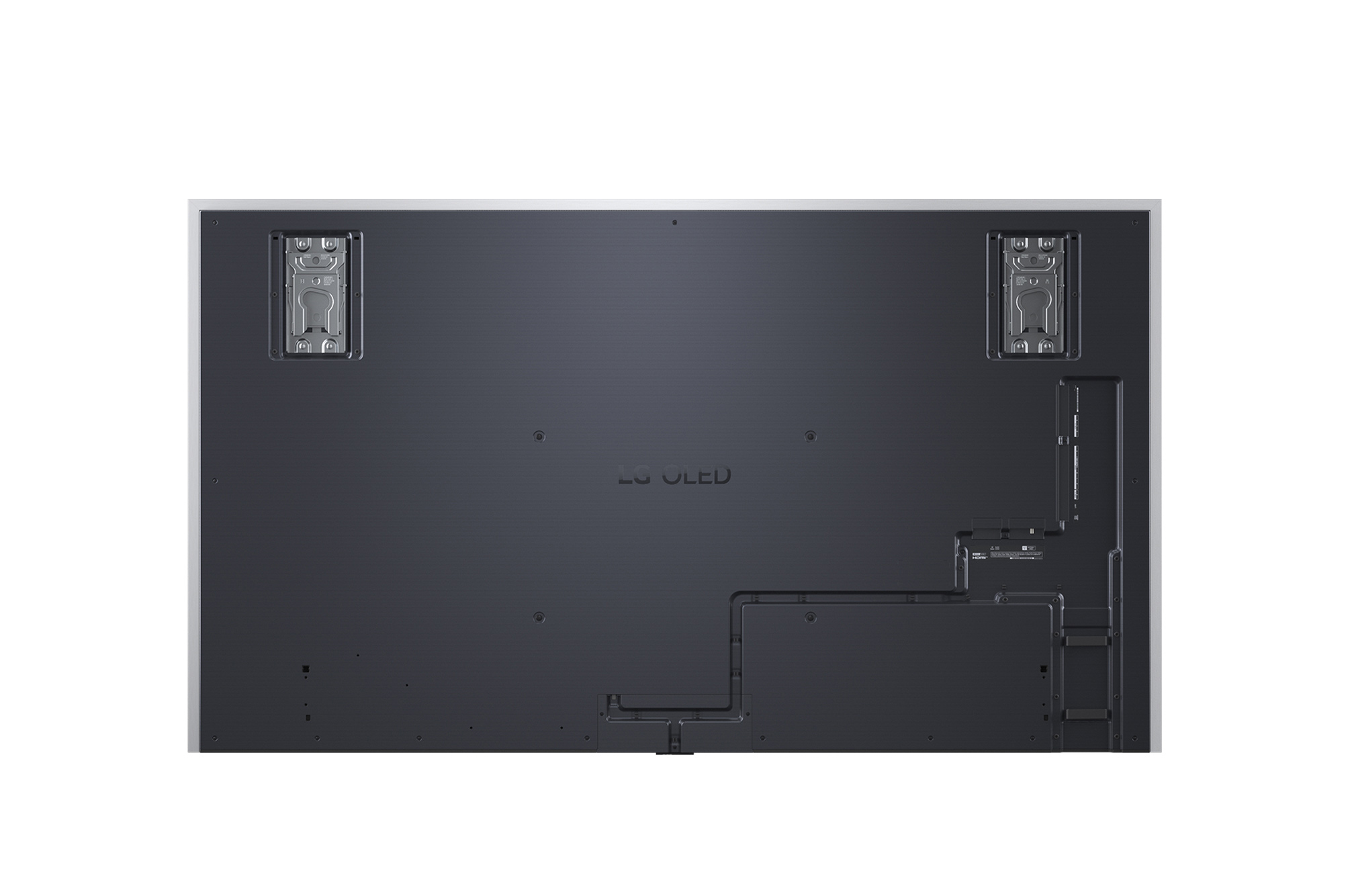 Vista de trás da TV LG OLED evo G5 4K com AI.